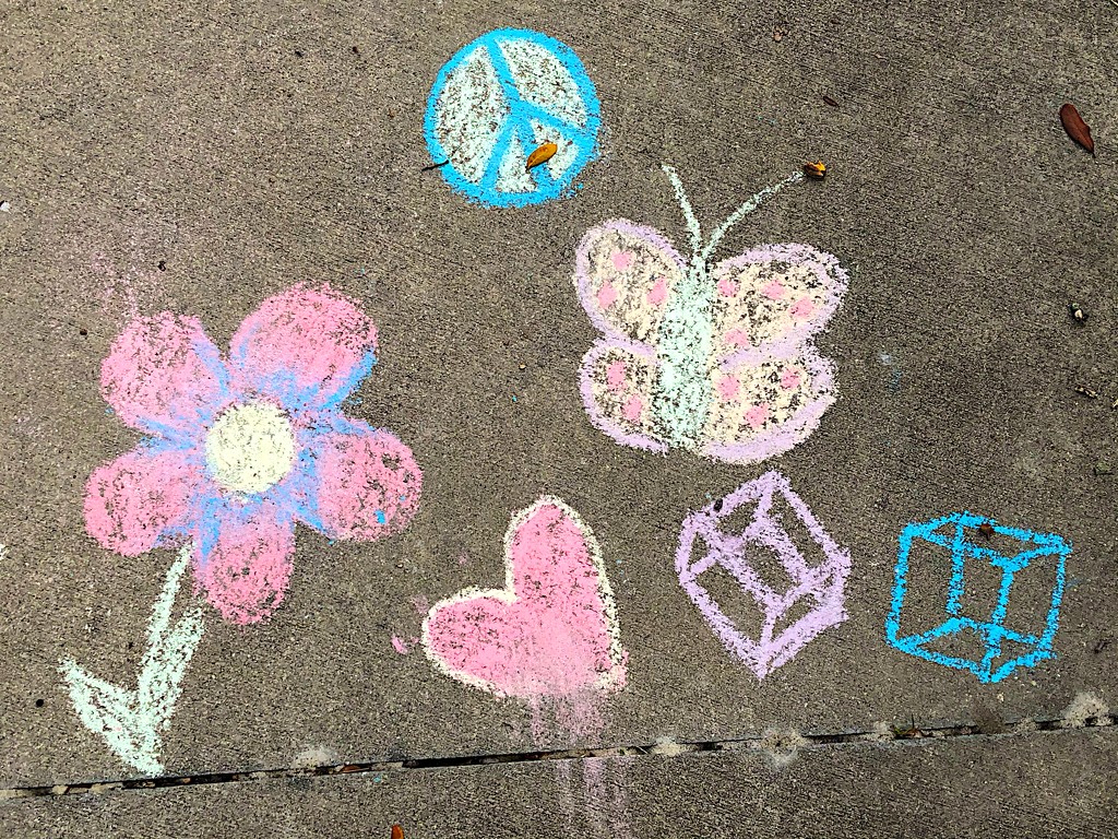 Happy art on the sidewalk by congaree