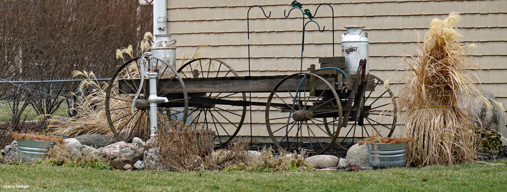 Wagon in the yard by larrysphotos