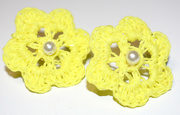 17th Mar 2021 - Yellow crocheted earrings