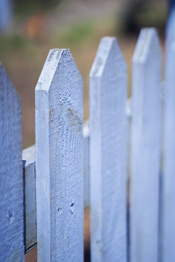 Blue Picket Fence by kvphoto
