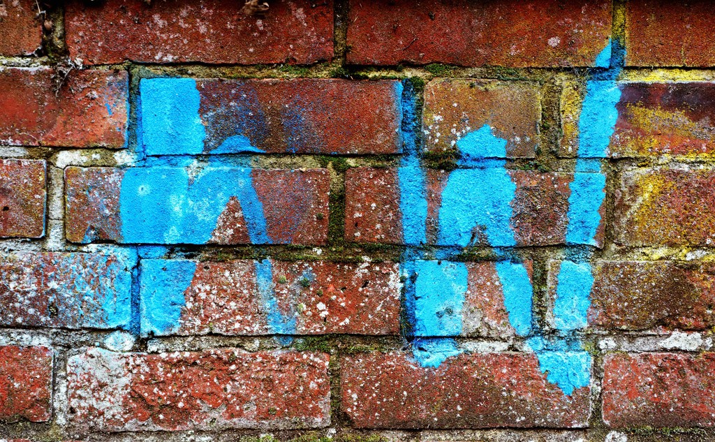 Blue bricks Graffiti  by moonbi