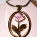 Pink flower necklace by homeschoolmom