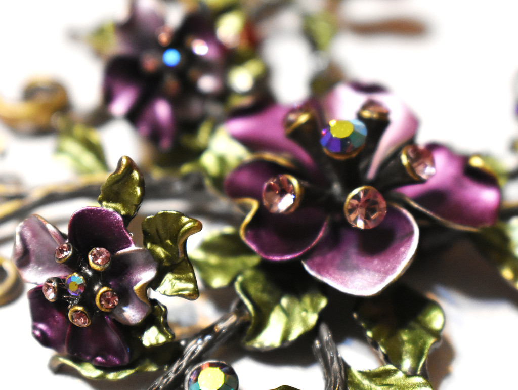 Purple flower necklace by homeschoolmom