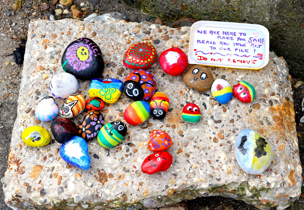 Painted Pebbles Please People by davemockford