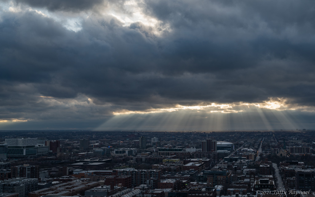 Sun Rays Shine Under the Clouds by taffy