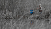 25th Mar 2021 - fishing with a blue chair