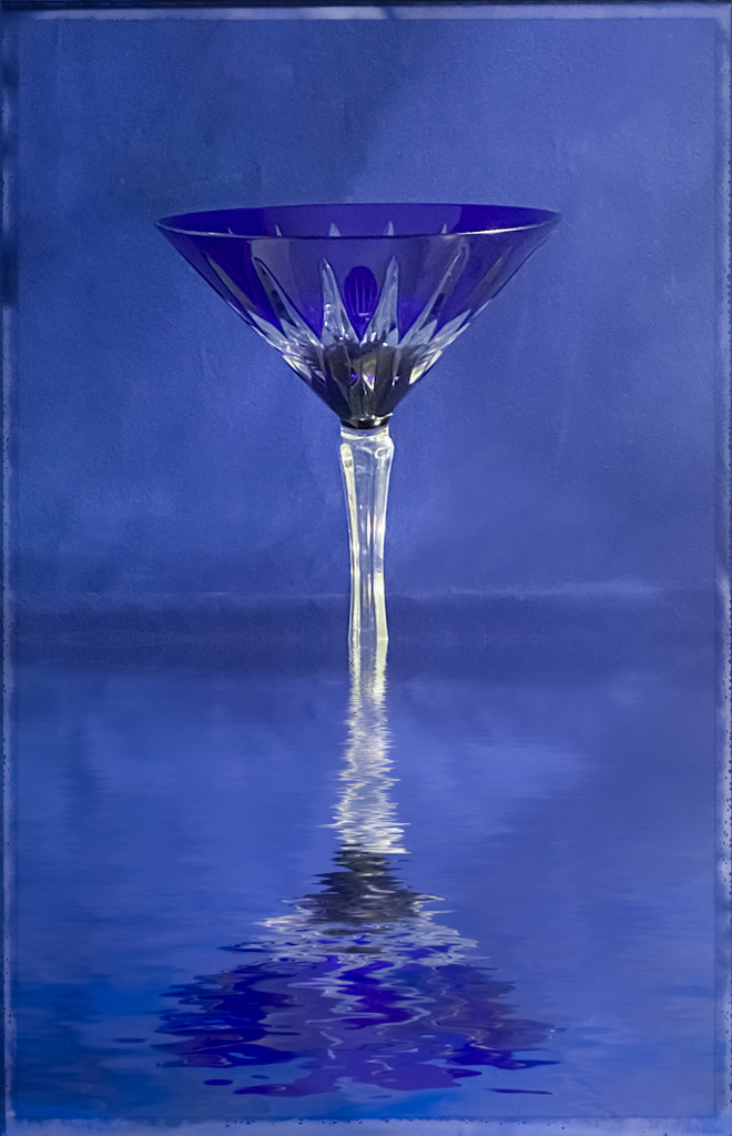 Blue Martini Glass by sprphotos