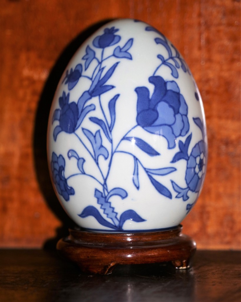 March 29: Blue and White Egg by daisymiller