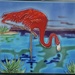 A ceramic tile flamingo  by louannwarren