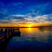 The setting sun on the Indian River by photographycrazy