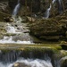 LHG-7423--Double  waterfall  from ledge  by rontu