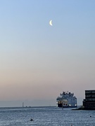 6th Apr 2021 - Ferry under the Crescent Moon