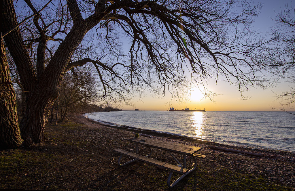 Lakeside Park Spring Sunrise by pdulis