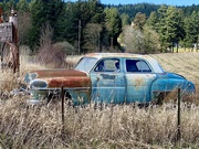 19th Mar 2021 - Vintage car in field 