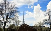 10th Apr 2021 - Church steeple with spring trees