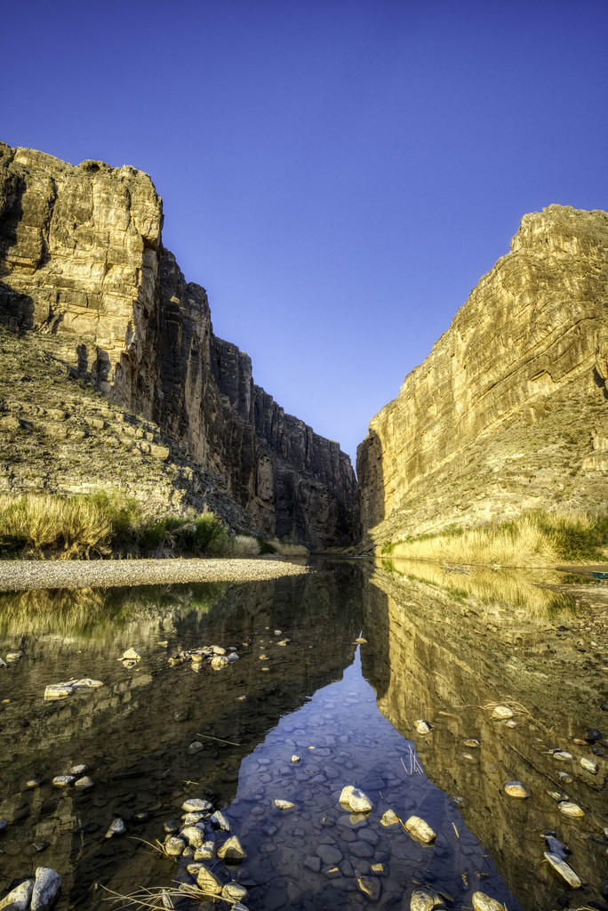 Reflections of Santa Elena Canyon by kvphoto