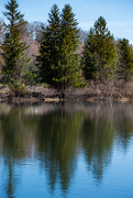 14th Apr 2021 - Reflections on Lac du Moulin, St. Bruno