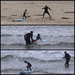 Dad Teaching Daughter to Surf by markandlinda