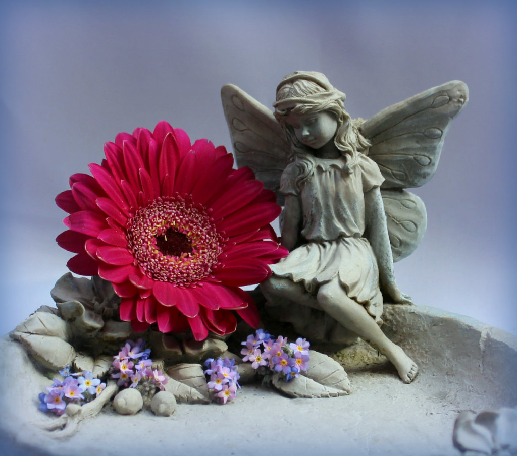 Fairy  and Flower  by wendyfrost