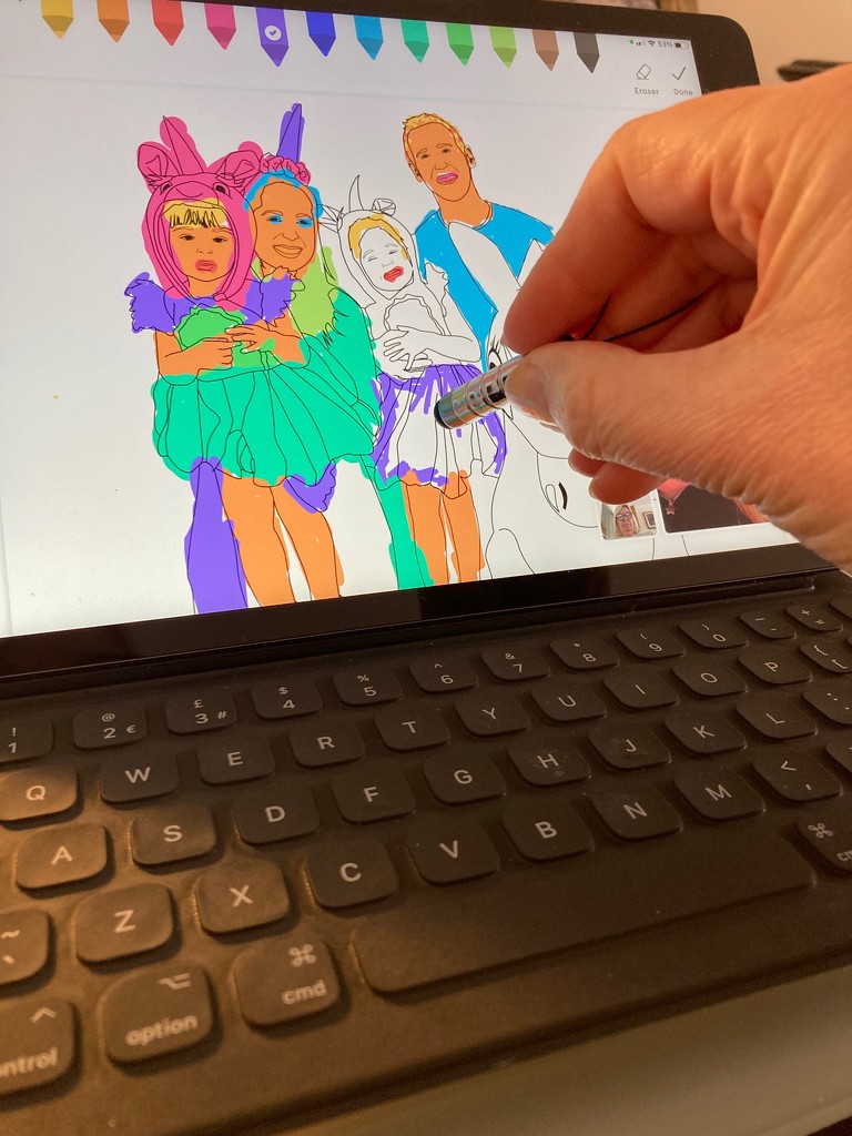 Virtual Colouring with Grandma by elainepenney