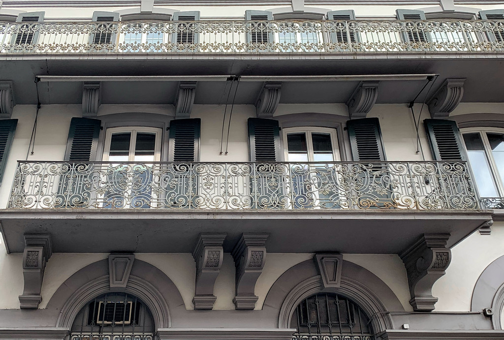 Grey hearts on the balconies.  by cocobella