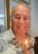 29th Apr 2021 - I told Jerry he looks so good in candlelight! 