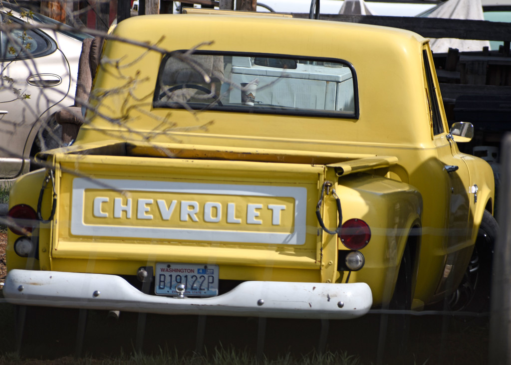 Classic Yellow Chevy by bjywamer