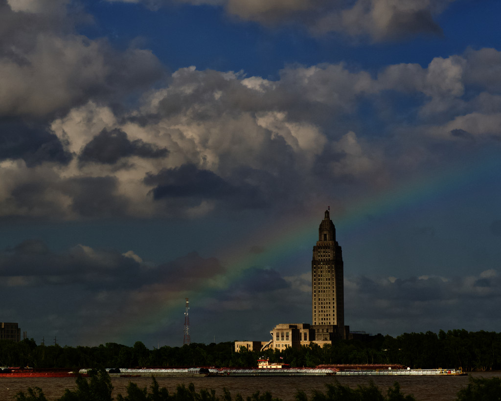 Rainbow over state capital by eudora