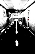 3rd May 2021 - Hallway in B&W (and a touch of red)