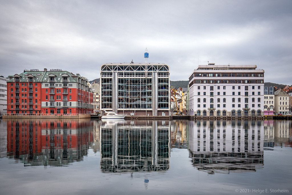 Bergen harbour reflections by helstor365
