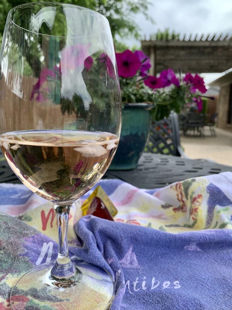 A glass of French Rosé on Mother’s Day by louannwarren