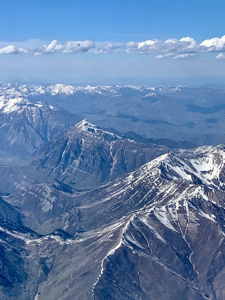 The Rocky Mountains from my plane window by louannwarren