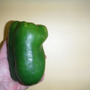 16th May 2021 - Half Giant Green Pepper, Half Kitchen Wall