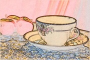 16th May 2021 - Pastel and Ink Teacup Edit