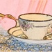 Pastel and Ink Teacup Edit by bernicrumb