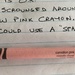 spare pink crayon by wiesnerbeth