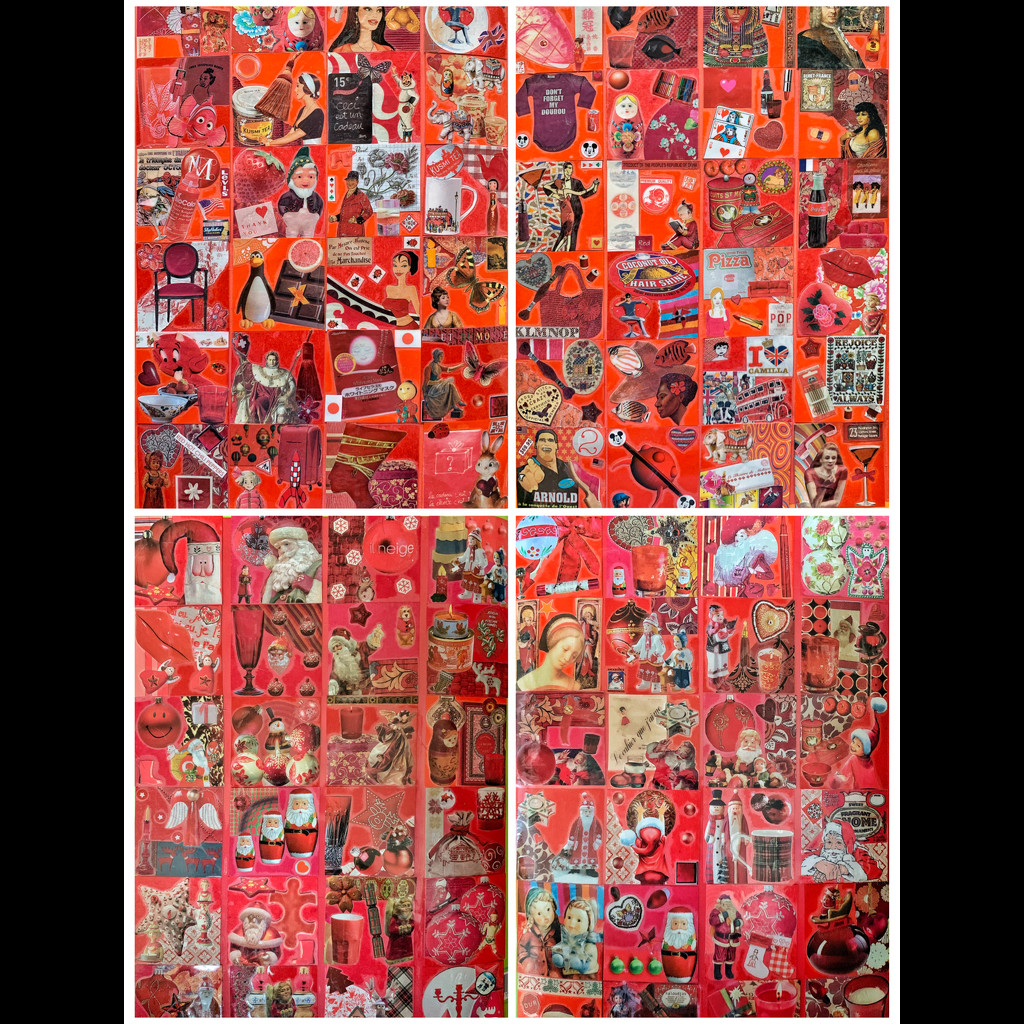 Red collage.  by cocobella