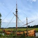 Reproduction of 17th English trading ketch, at the site of the founding of Charleston in 1670. by congaree