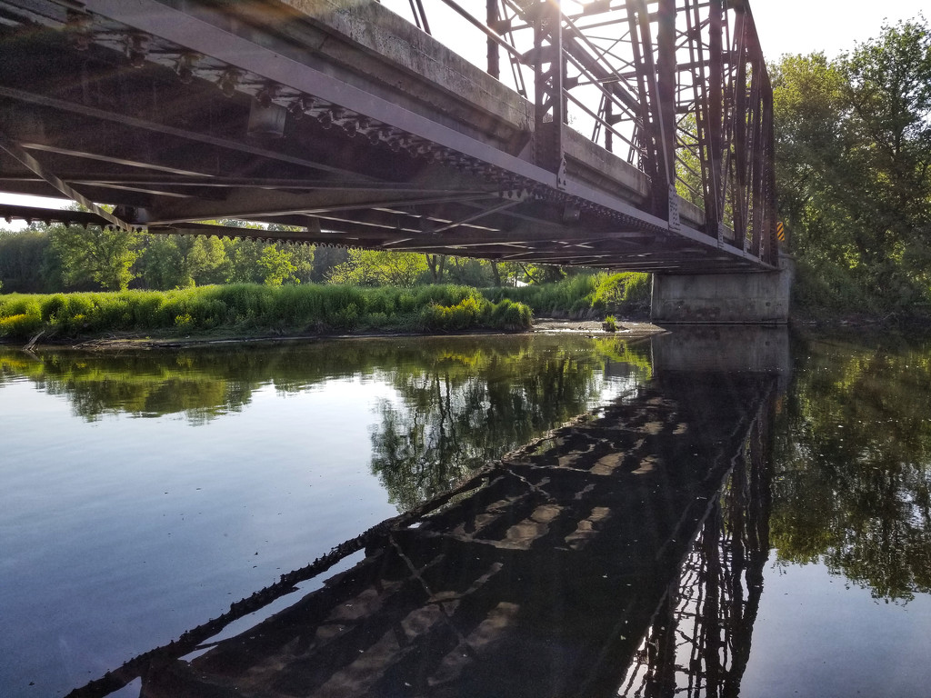 Black Bridge reflections  by ljmanning