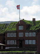17th May 2010 - The Norwegian flag flying at the Faroese Government