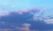 26th May 2021 - Full moon and sunset, Charleston Harbor