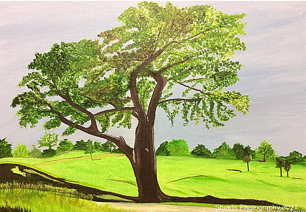 The golf course (painting) by stuart46