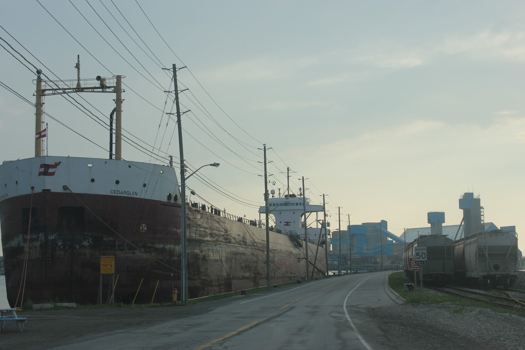 Vessel #5: Freighter in Goderich Harbour by spanishliz