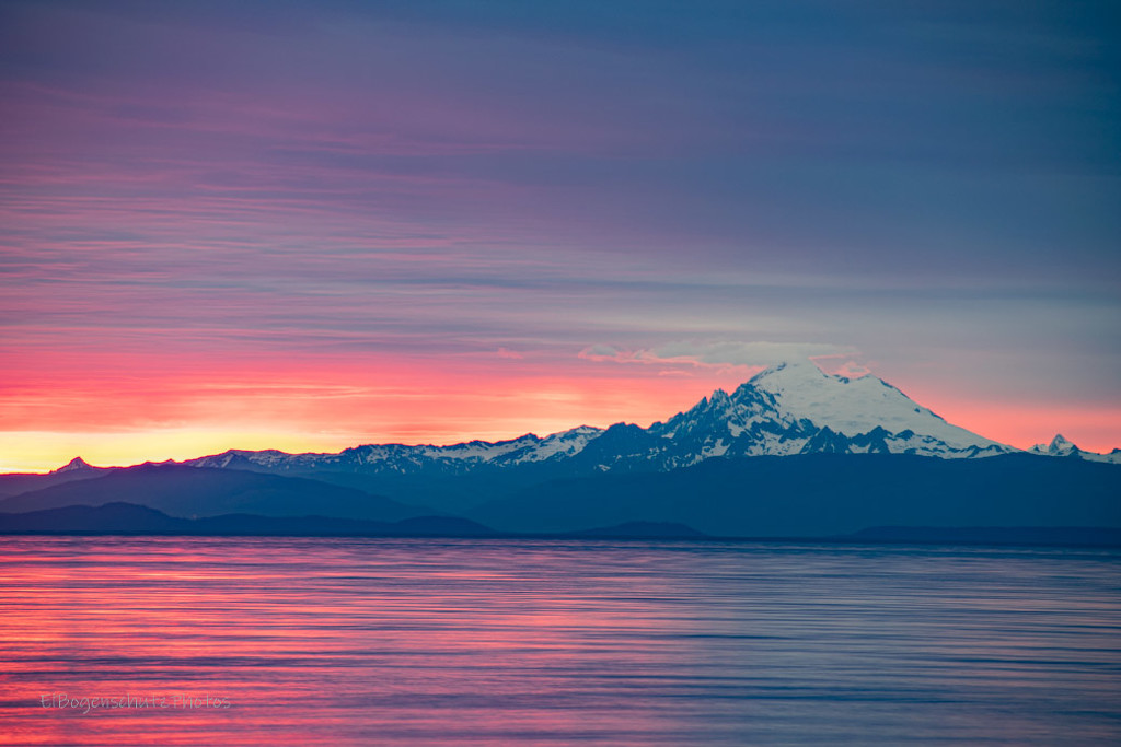  Dungeness Landing-Mt. Baker Sunrise  by theredcamera