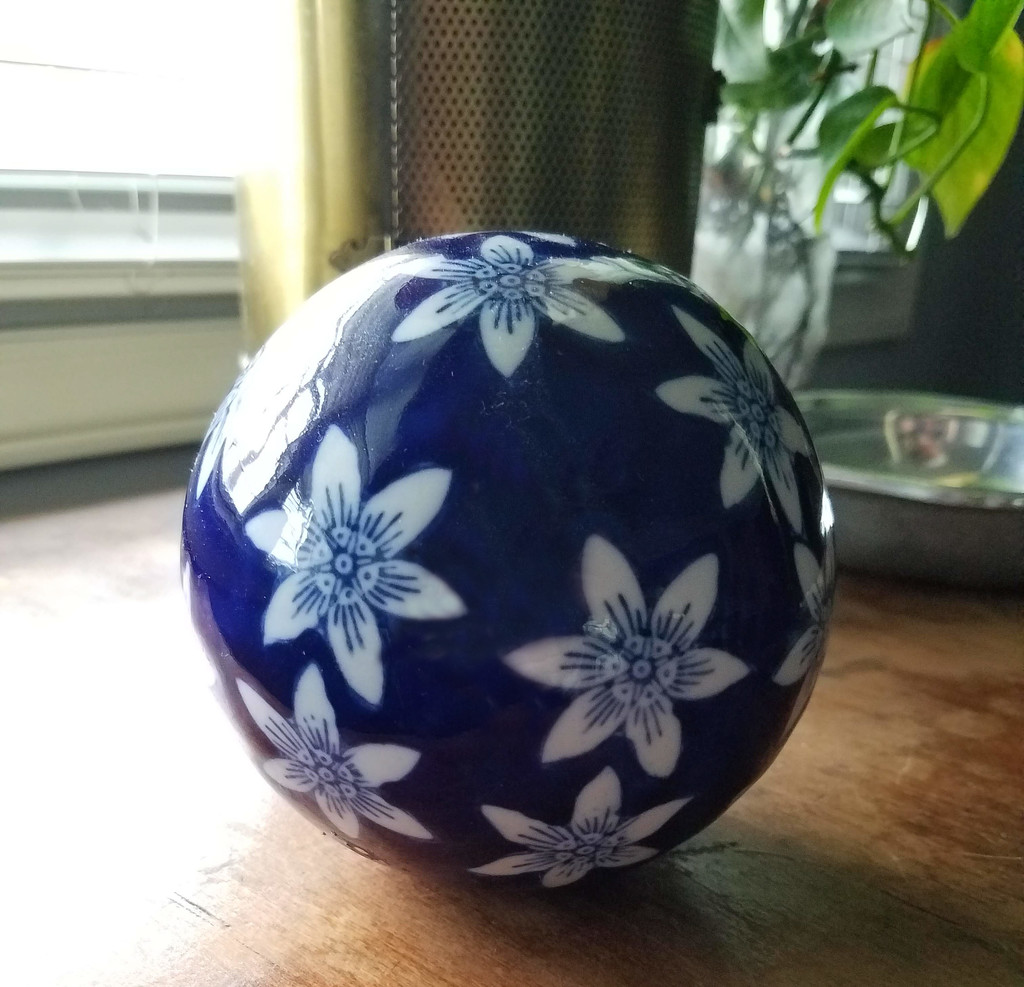 Blue flowered ball by randystreat