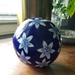 Blue flowered ball