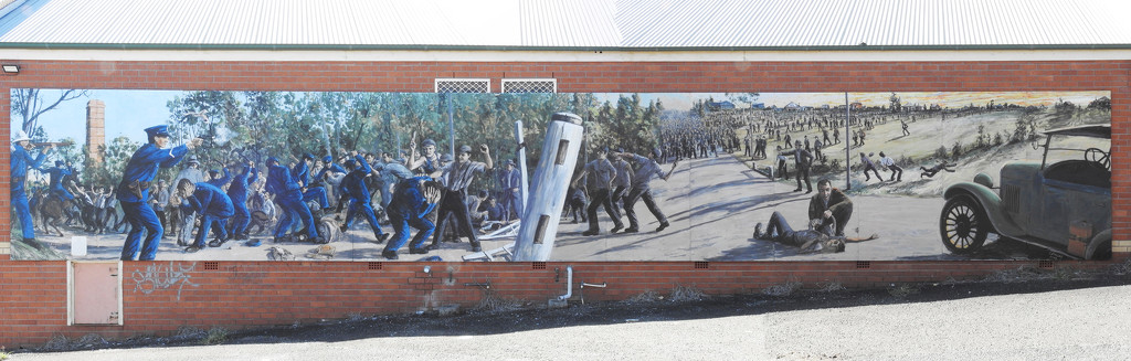 Rothbury Riot Mural by onewing