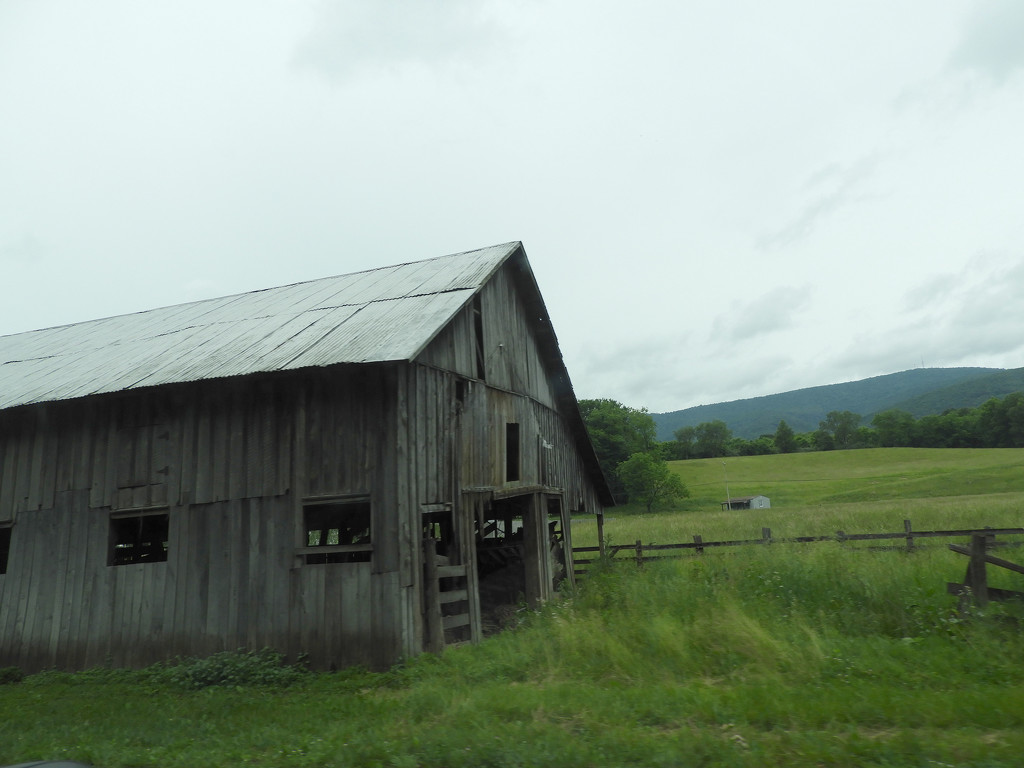 Barn and Mountain by homeschoolmom