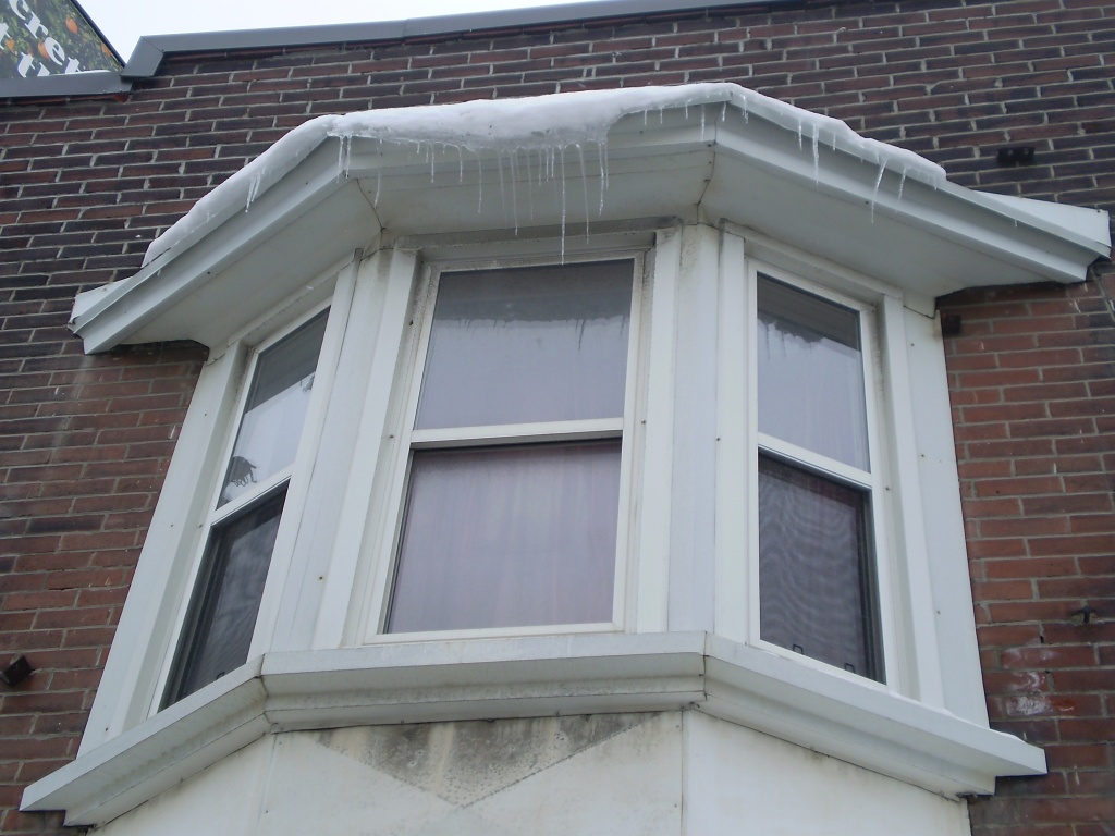 icicles on bay window by summerfield