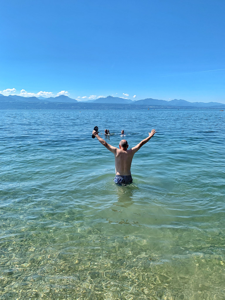 First bath in lake Geneva.  by cocobella